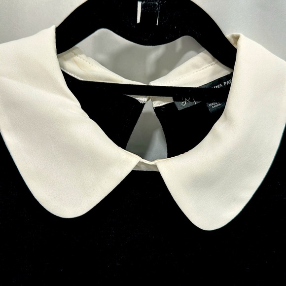 Woman’s size XS sweater with mesh sleeves, collar neck. - Picture 3 of 6